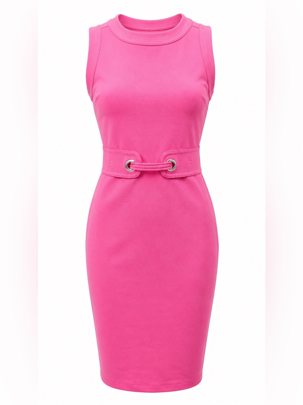 Tommy Hilfiger Hot Pink Sleeveless faux Belted Sheath Dress